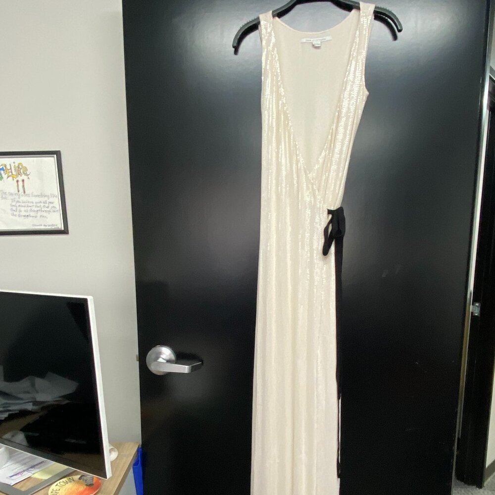 Diane Von Fursetenberg DVF Sequin Wrap Dress 0